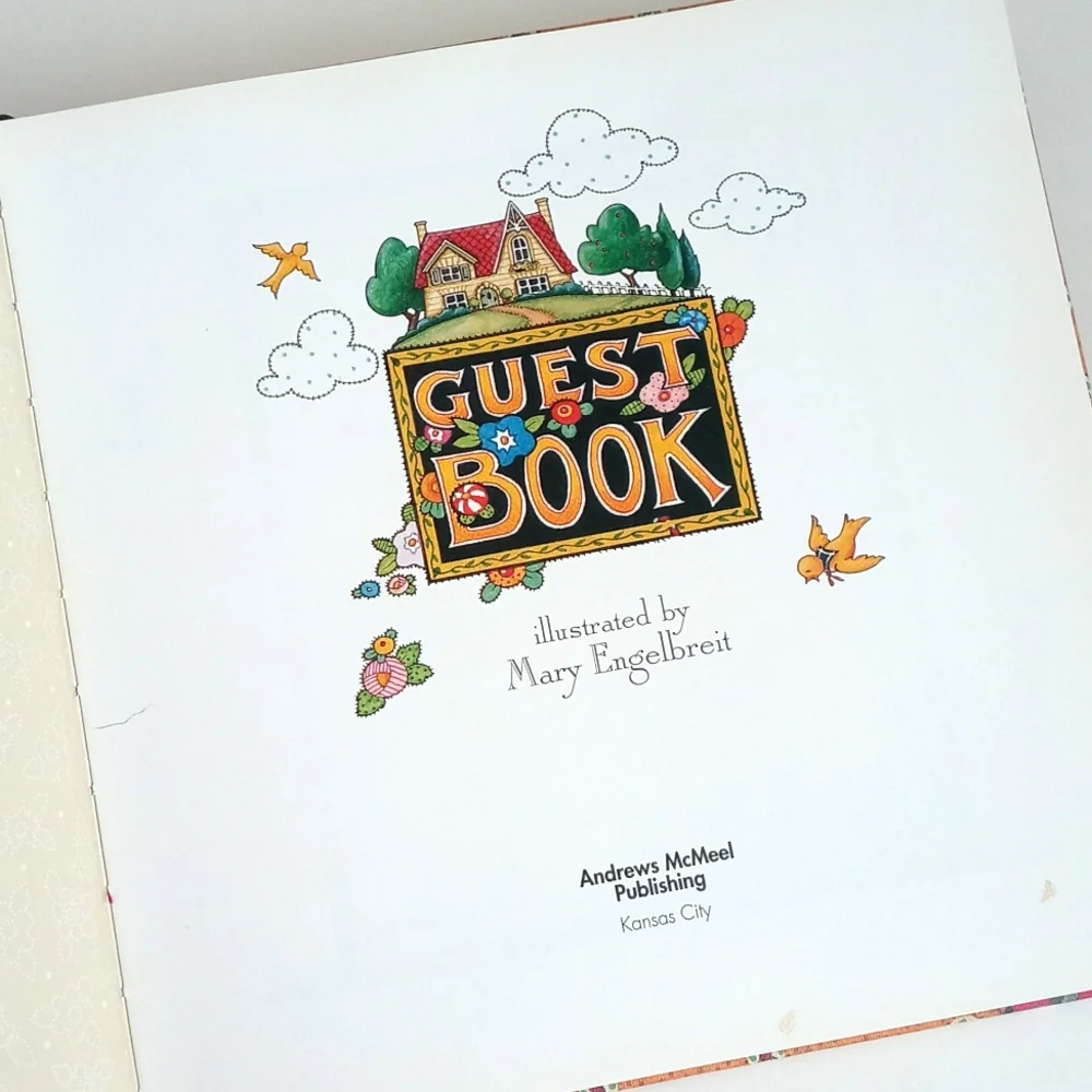 Mary Engelbreit Guest Book Colorful Welcome Cover / Journal Notebook